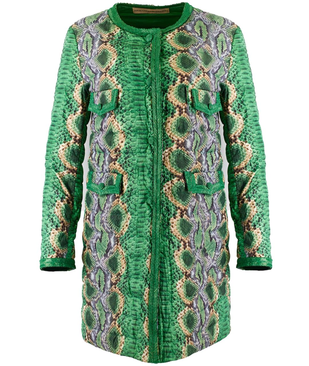 ERMANNO SCERVINO Зеленые полиамидовое пальто, фото 1