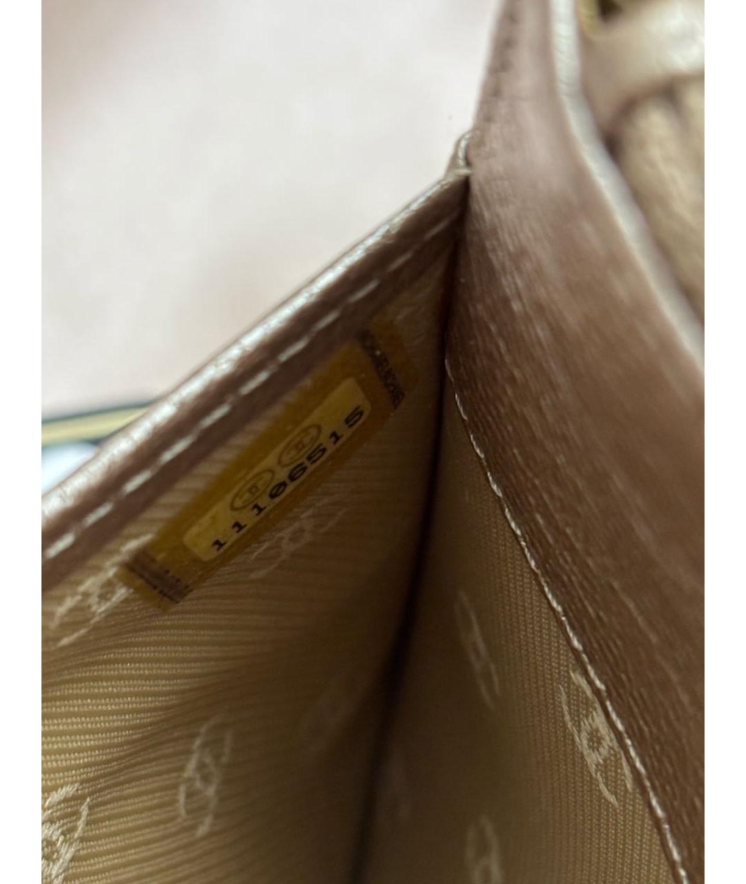 CHANEL Золотая кожаная сумка через плечо, фото 6