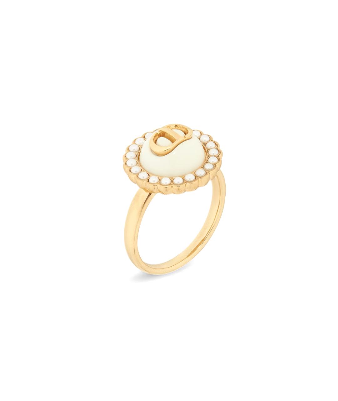 CHRISTIAN DIOR Золотое металлическое кольцо, фото 1