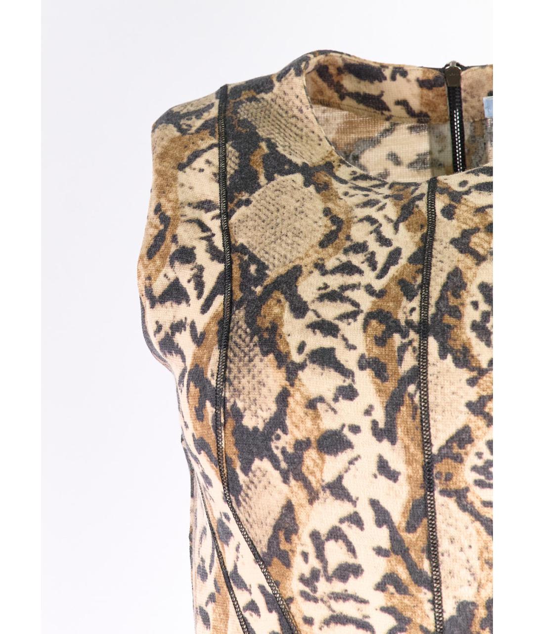 BLUMARINE Мульти шерстяное коктейльное платье, фото 5
