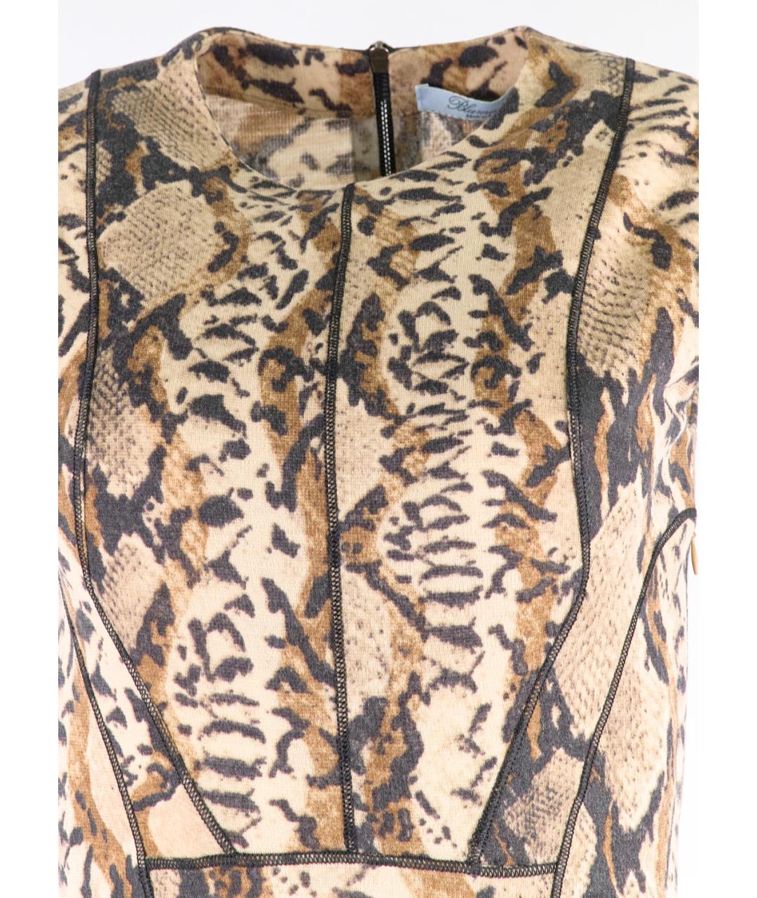 BLUMARINE Мульти шерстяное коктейльное платье, фото 4