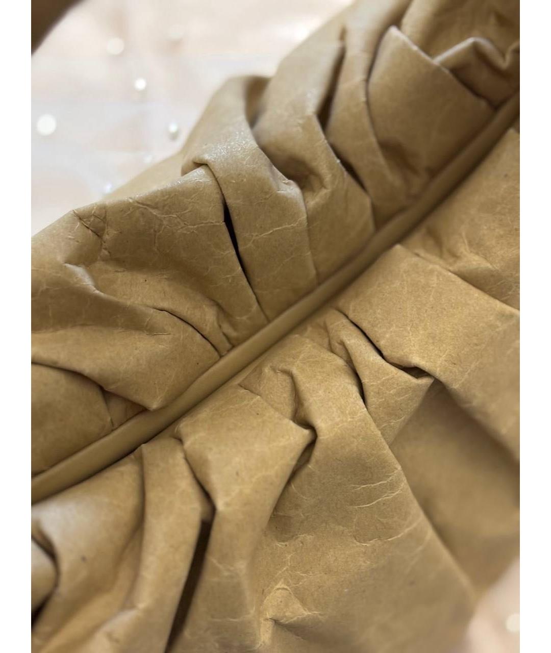 BOTTEGA VENETA Бежевая тканевая сумка с короткими ручками, фото 6