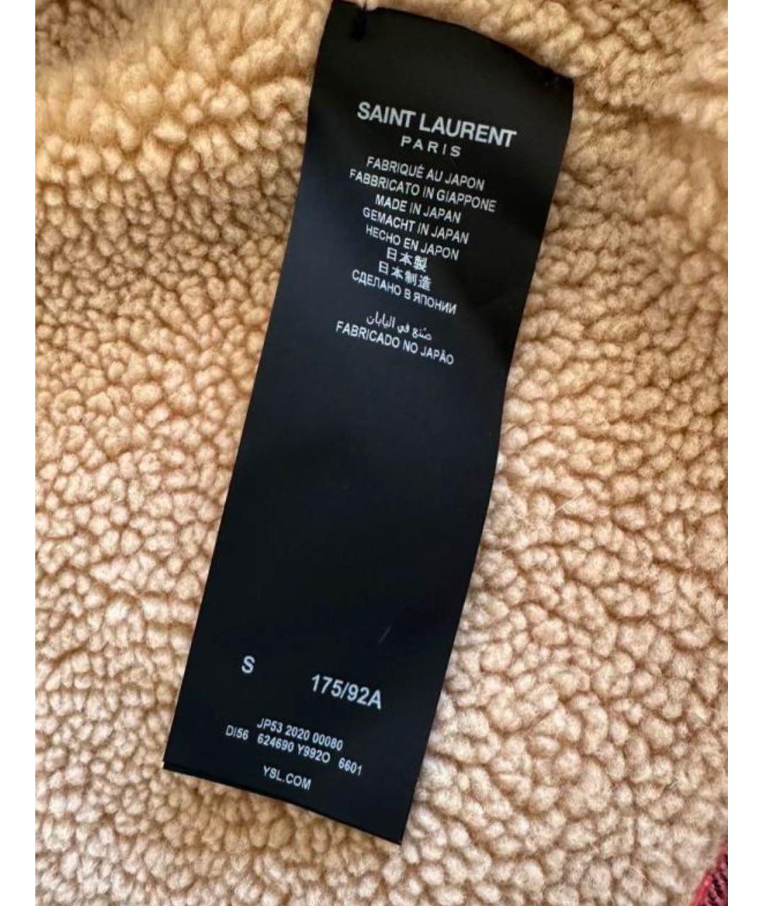 SAINT LAURENT Бордовая деним куртка, фото 5