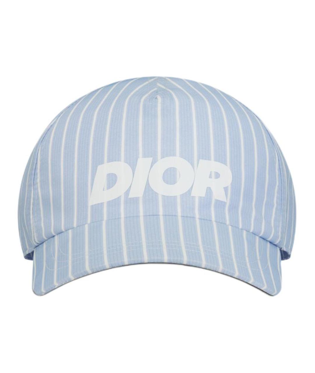 CHRISTIAN DIOR Голубая хлопковая кепка/бейсболка, фото 2