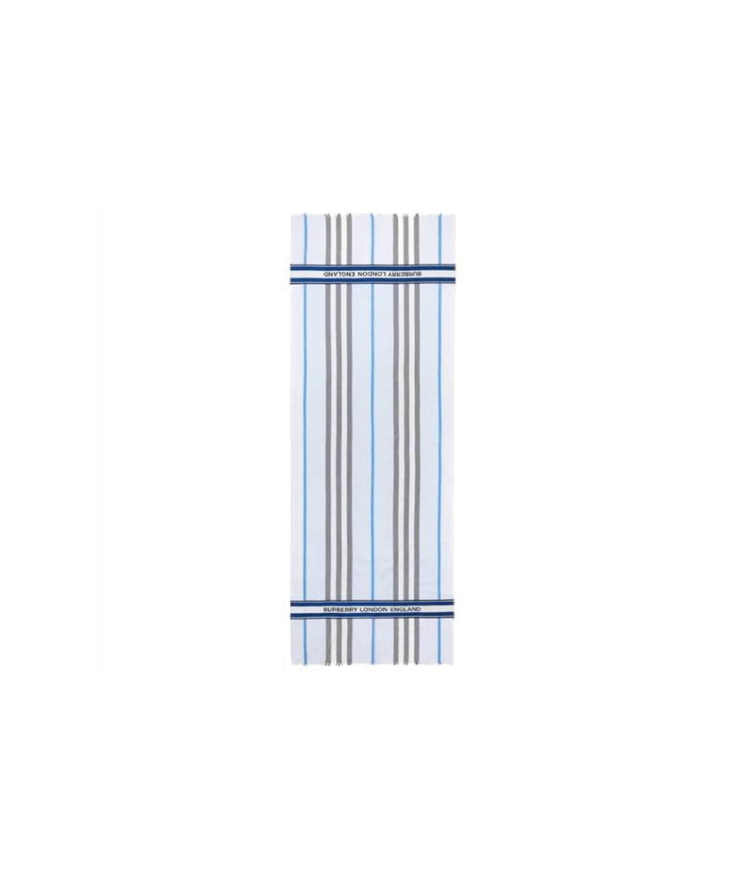 BURBERRY Синий шарф, фото 2