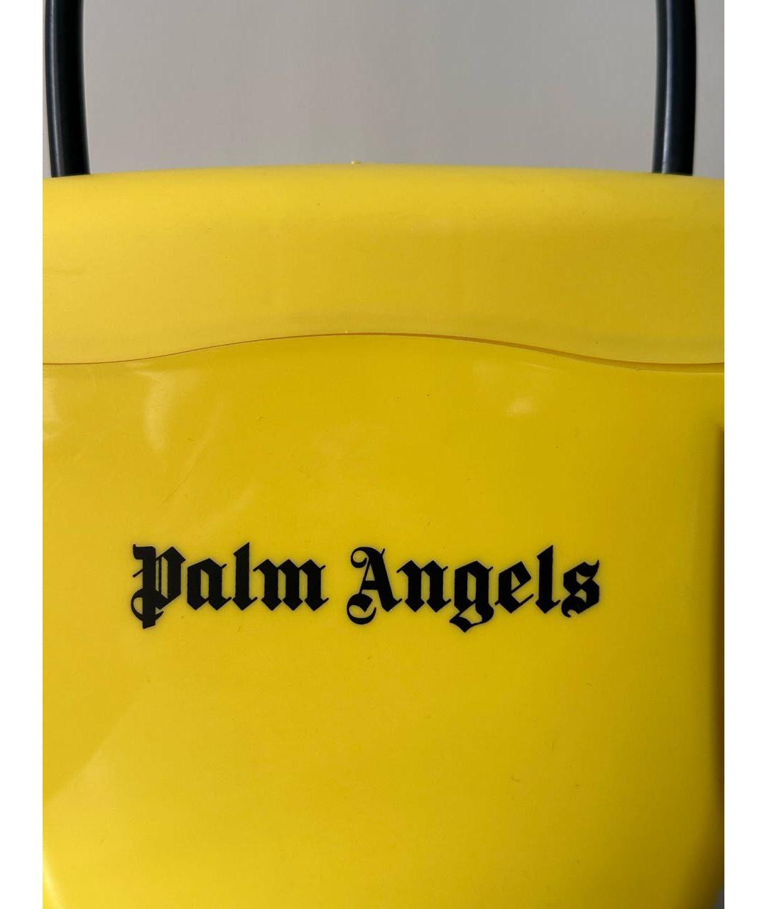 PALM ANGELS Желтая синтетическая сумка с короткими ручками, фото 2