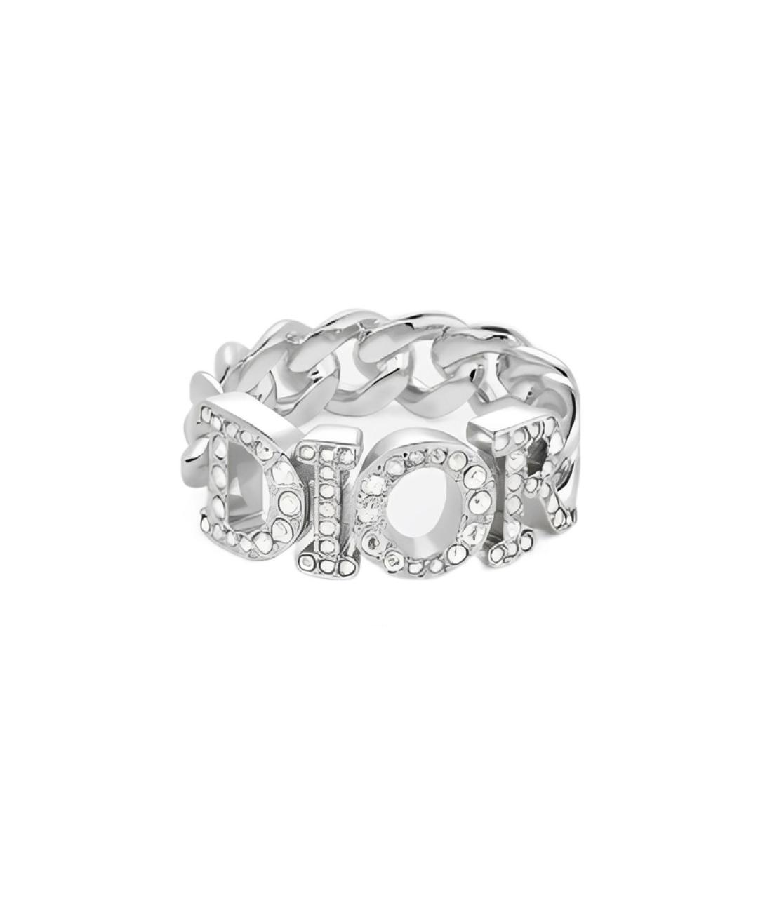 CHRISTIAN DIOR Серебряное металлическое кольцо, фото 1