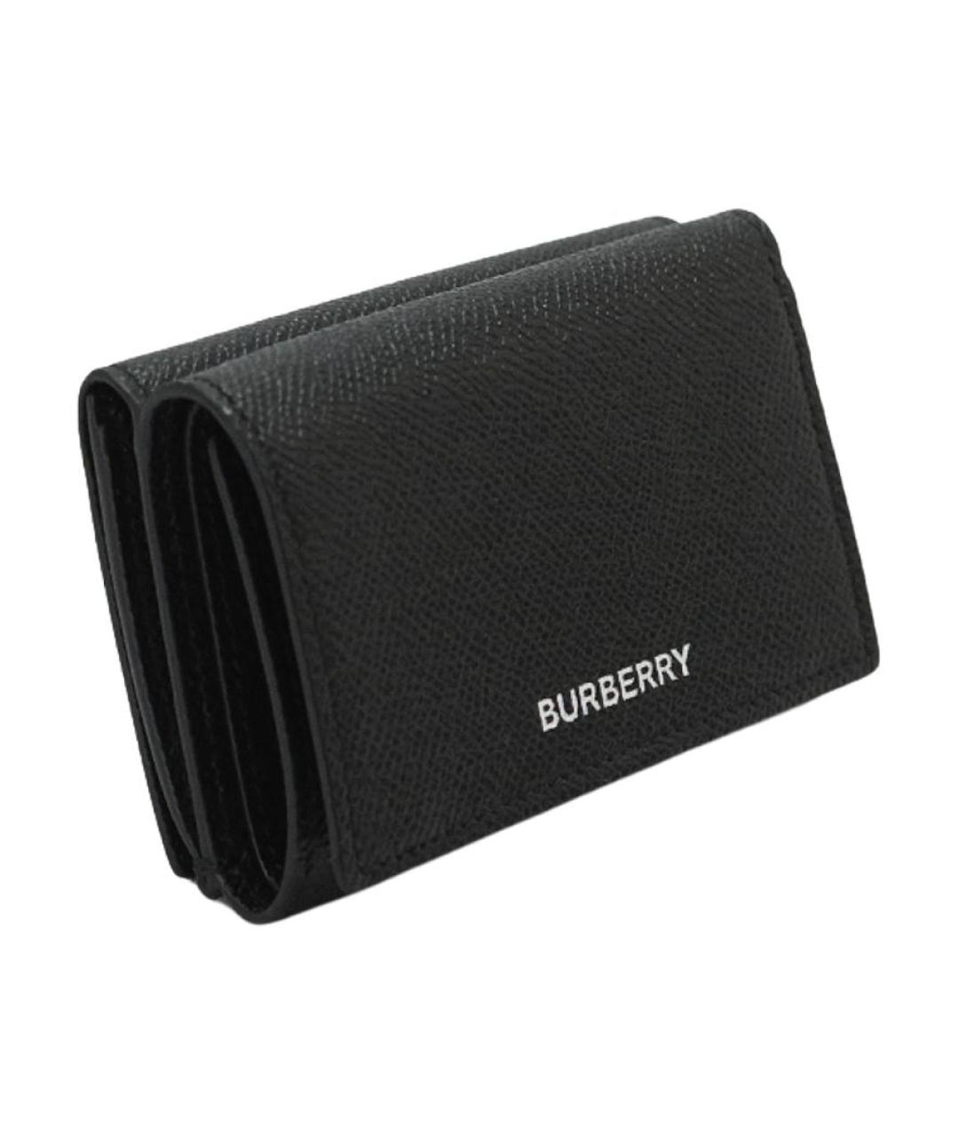 BURBERRY Черный кожаный кошелек, фото 3