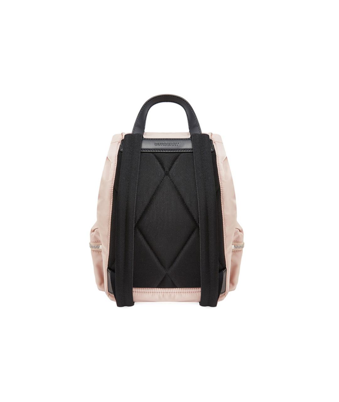 BURBERRY Розовый тканевый рюкзак, фото 4