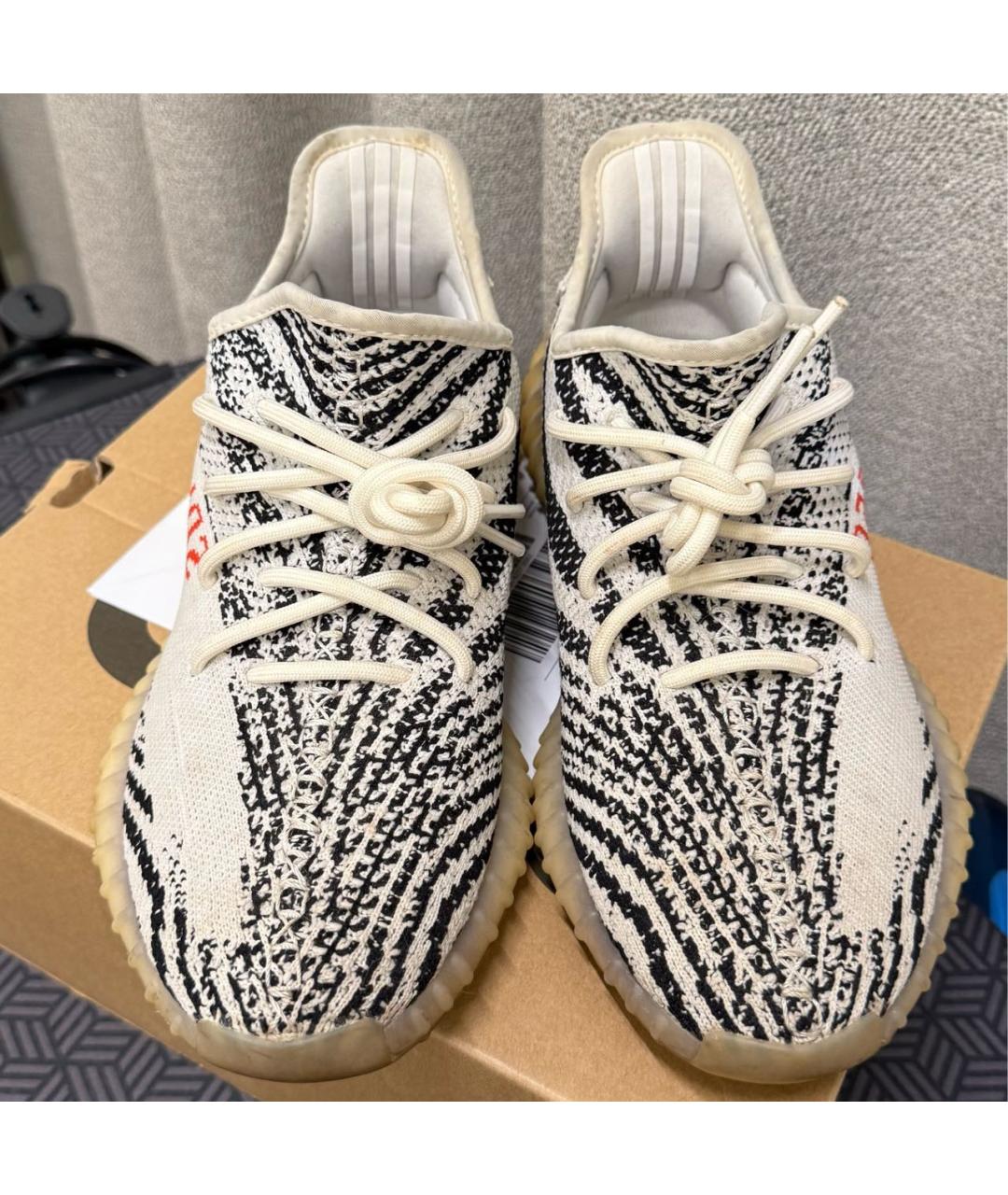 ADIDAS YEEZY Белые низкие кроссовки / кеды, фото 2