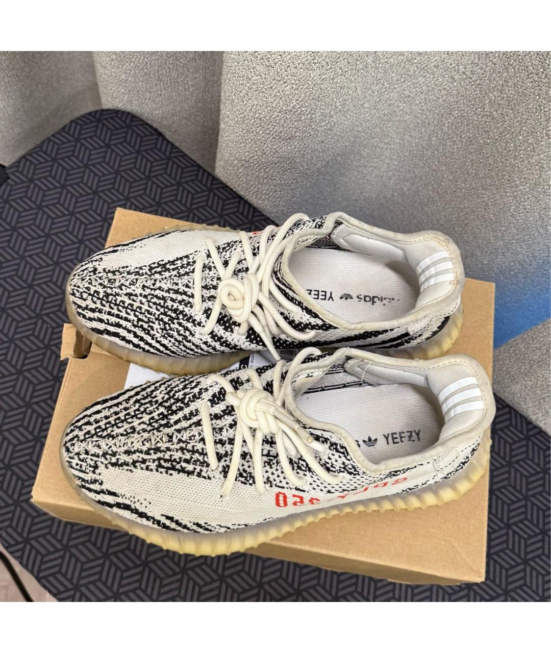 ADIDAS YEEZY Белые низкие кроссовки / кеды, фото 3