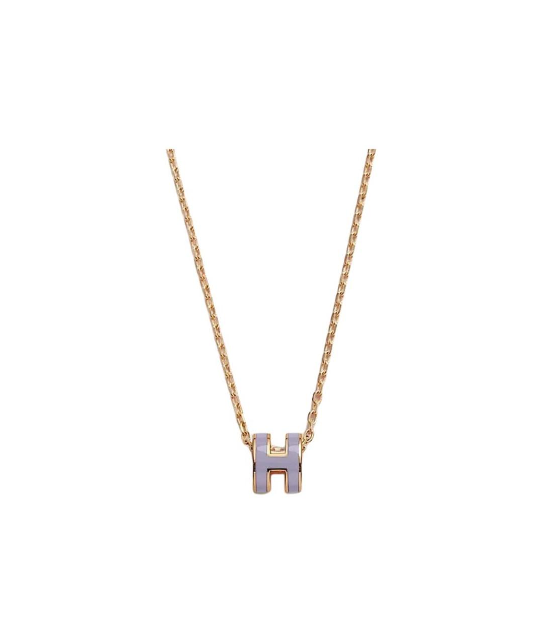 HERMES Фиолетовая позолоченная цепочка, фото 1