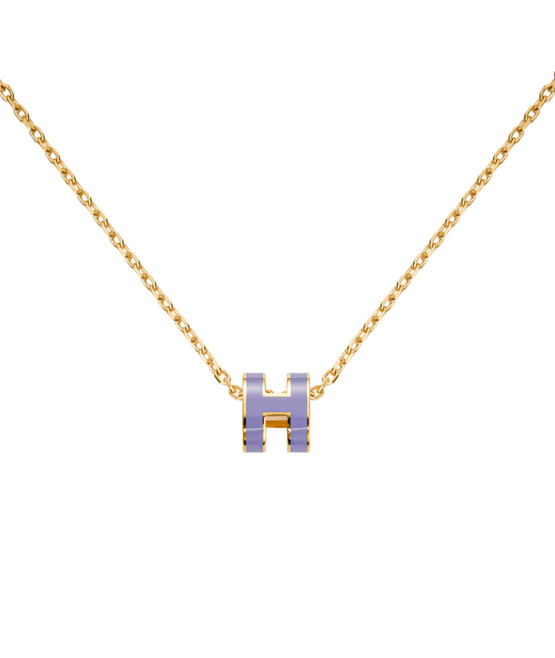 HERMES Фиолетовая позолоченная цепочка, фото 2