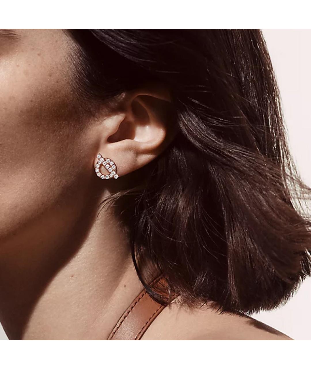 HERMES Золотые серьги из розового золота, фото 3