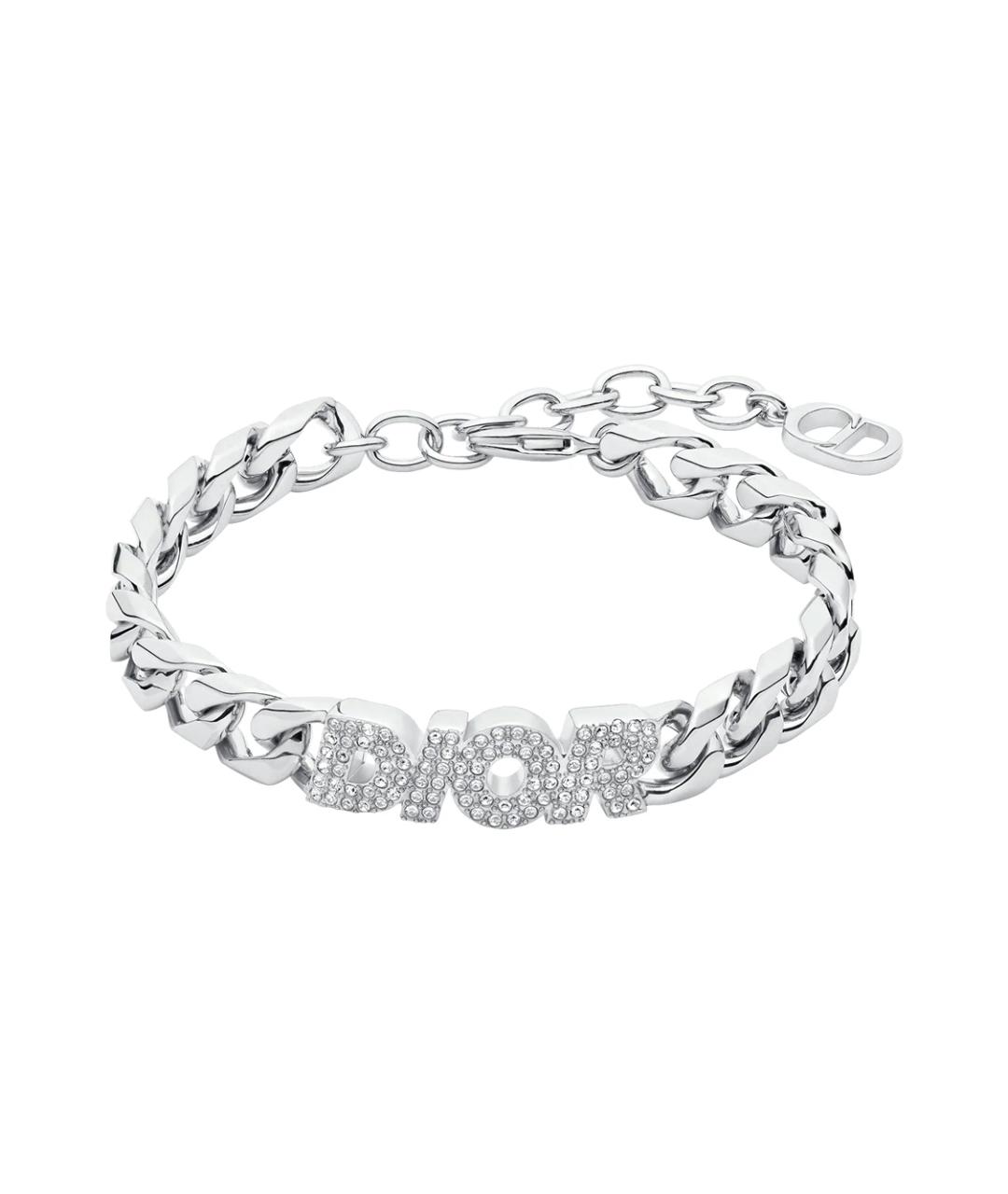 CHRISTIAN DIOR Серебрянный металлический браслет, фото 1