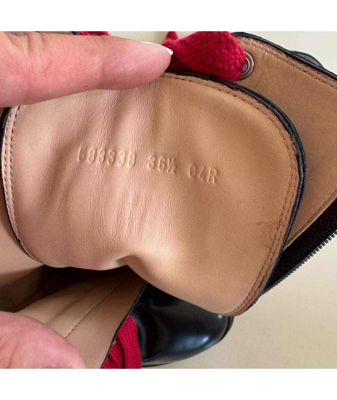 GUCCI Черные кожаные ботинки, фото 7