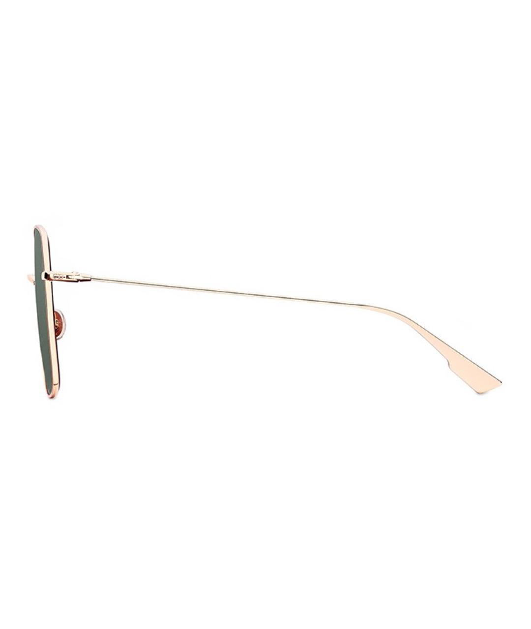 CHRISTIAN DIOR Золотые металлические солнцезащитные очки, фото 3