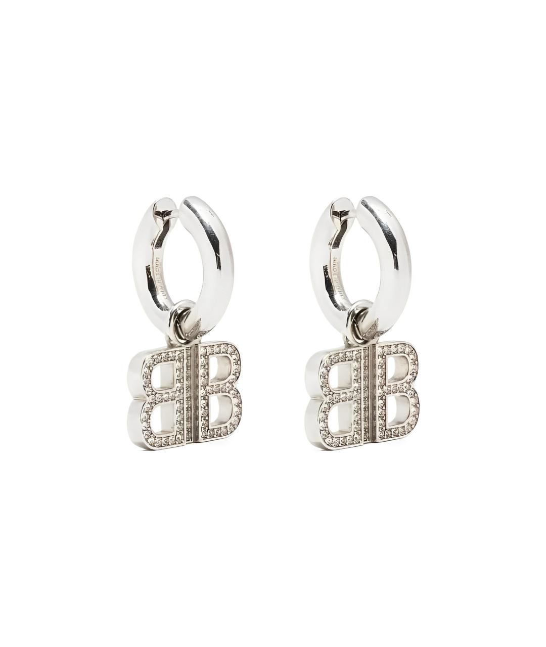 BALENCIAGA Серебряные металлические серьги, фото 1