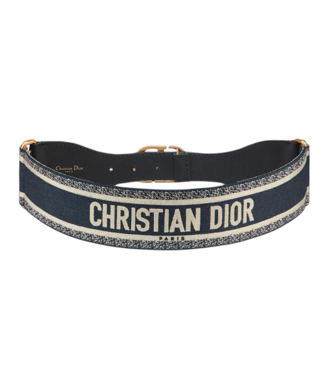 CHRISTIAN DIOR Черный кожаный ремень, фото 2