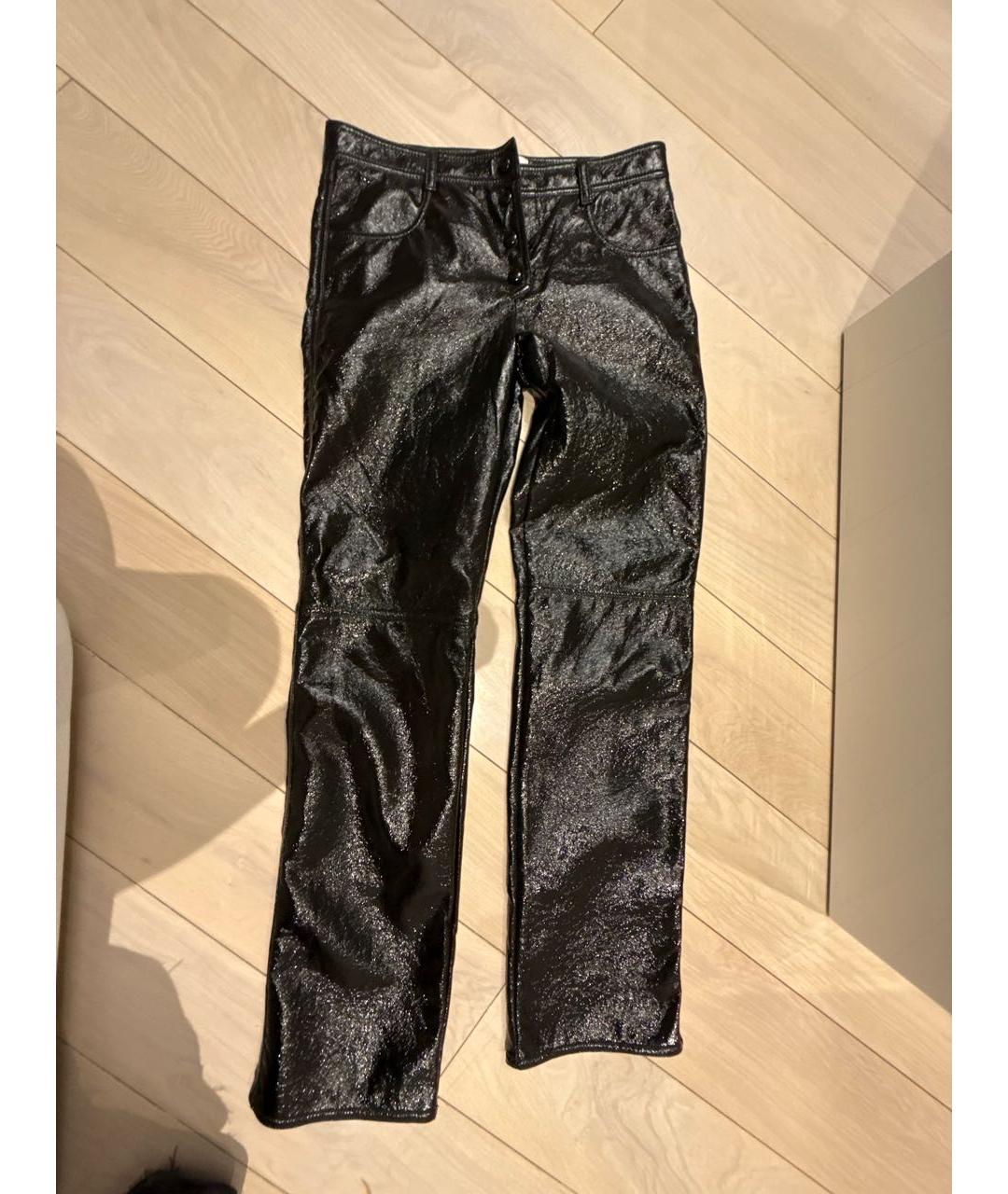 MSGM Черные полиэстеровые брюки узкие, фото 5