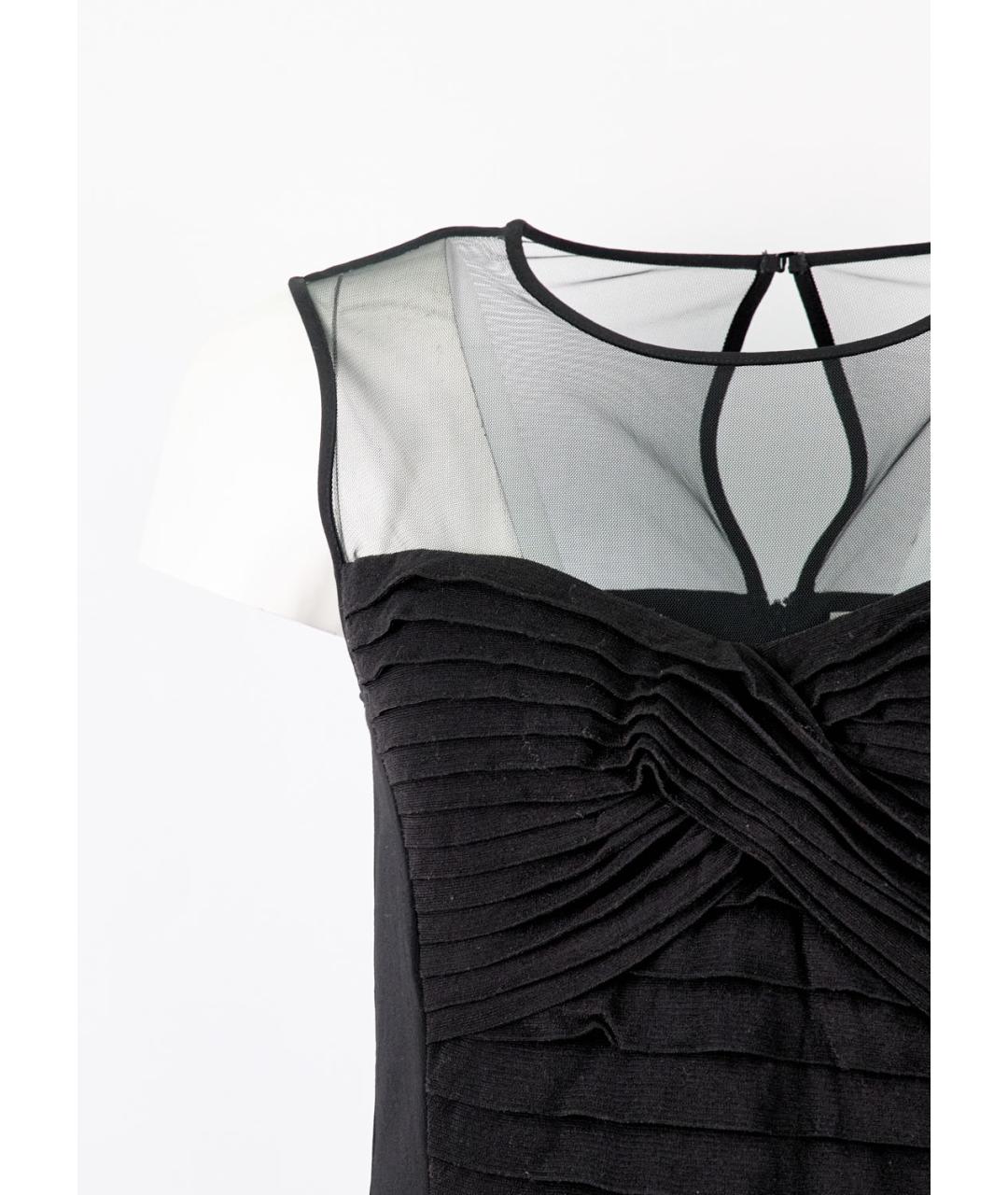 WOLFORD Черное шерстяное коктейльное платье, фото 5
