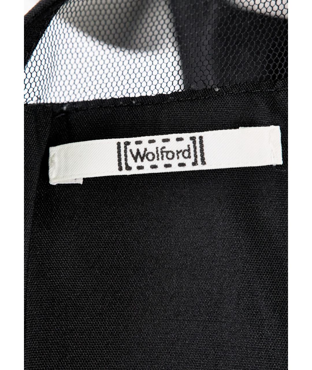 WOLFORD Черное шерстяное коктейльное платье, фото 3