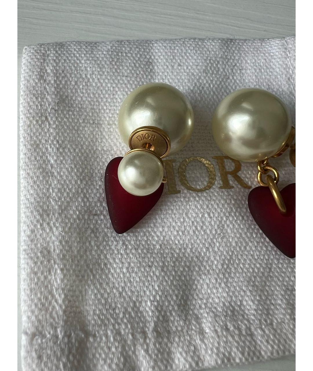 CHRISTIAN DIOR Золотые жемчужные серьги, фото 3