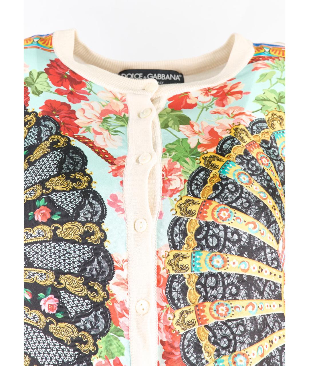 DOLCE&GABBANA Мульти шелковый кардиган, фото 4