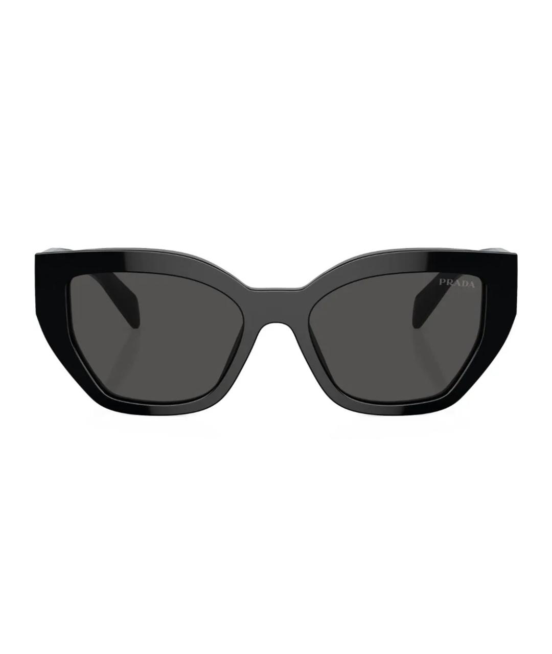 PRADA Черные пластиковые солнцезащитные очки, фото 2