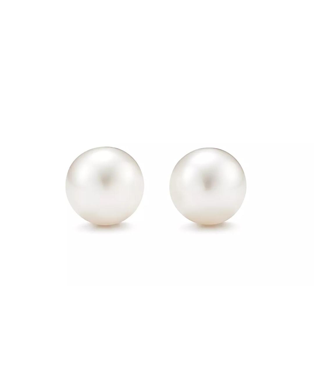 TIFFANY&CO Белые серебряные серьги, фото 4