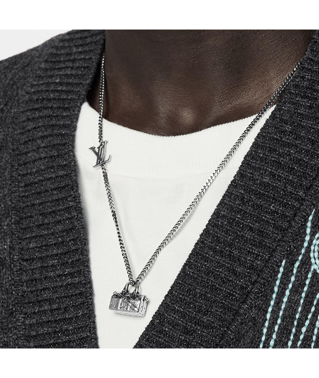 LOUIS VUITTON Серебряная металлическая подвеска, фото 5