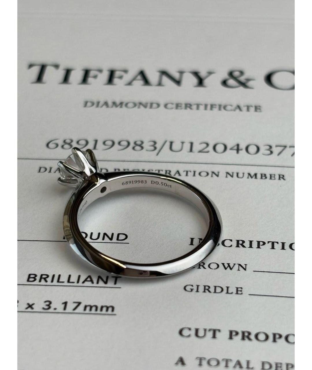 TIFFANY&CO Белое платиновое кольцо, фото 6