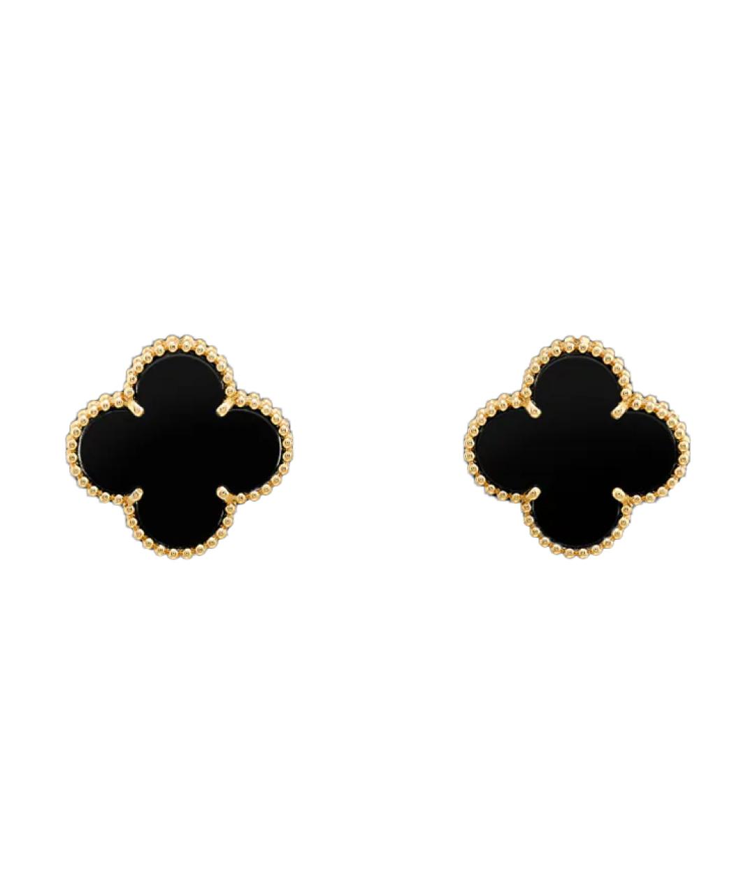 VAN CLEEF & ARPELS Черные серьги из желтого золота, фото 3