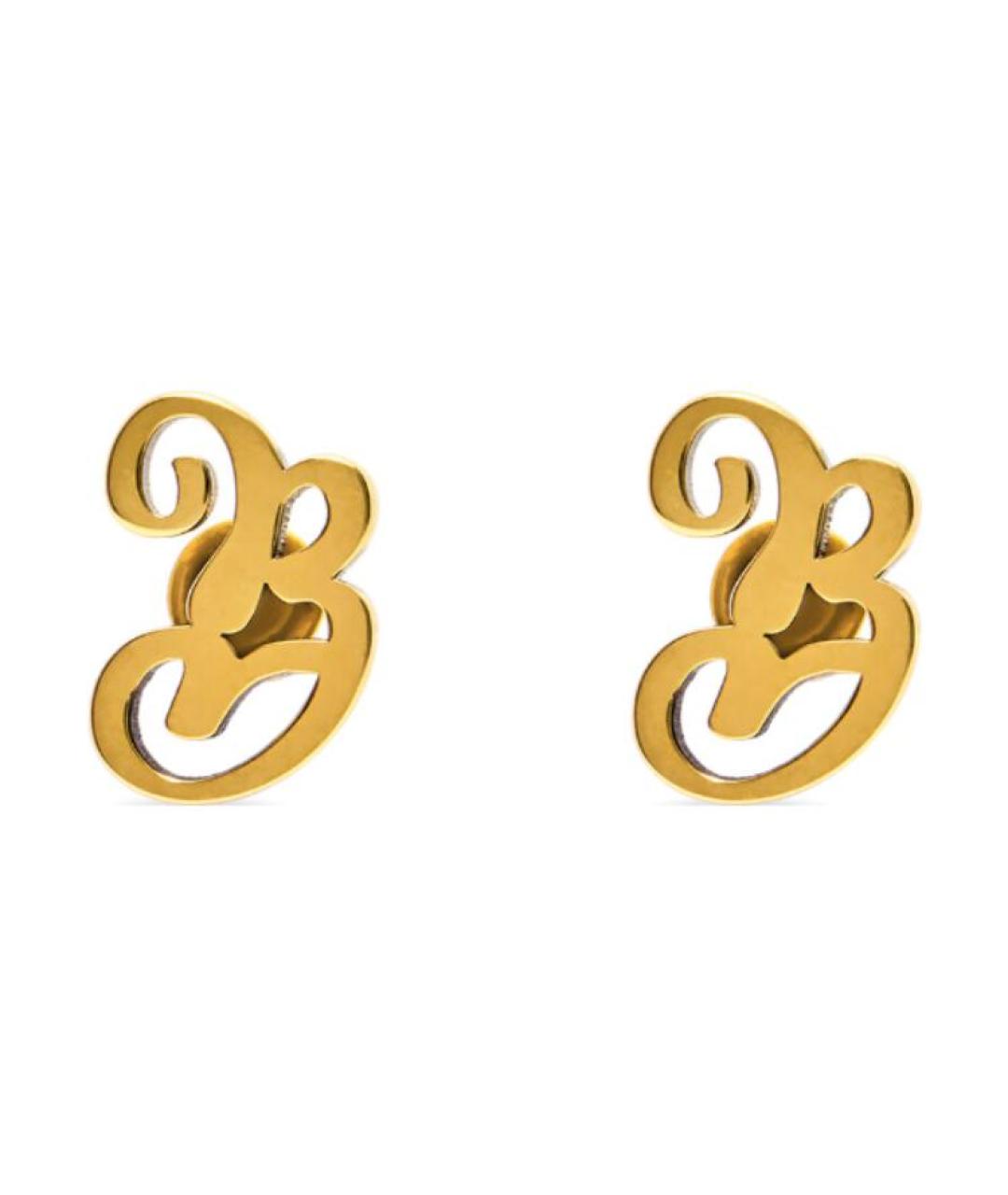 BALENCIAGA Золотые латунные серьги, фото 1