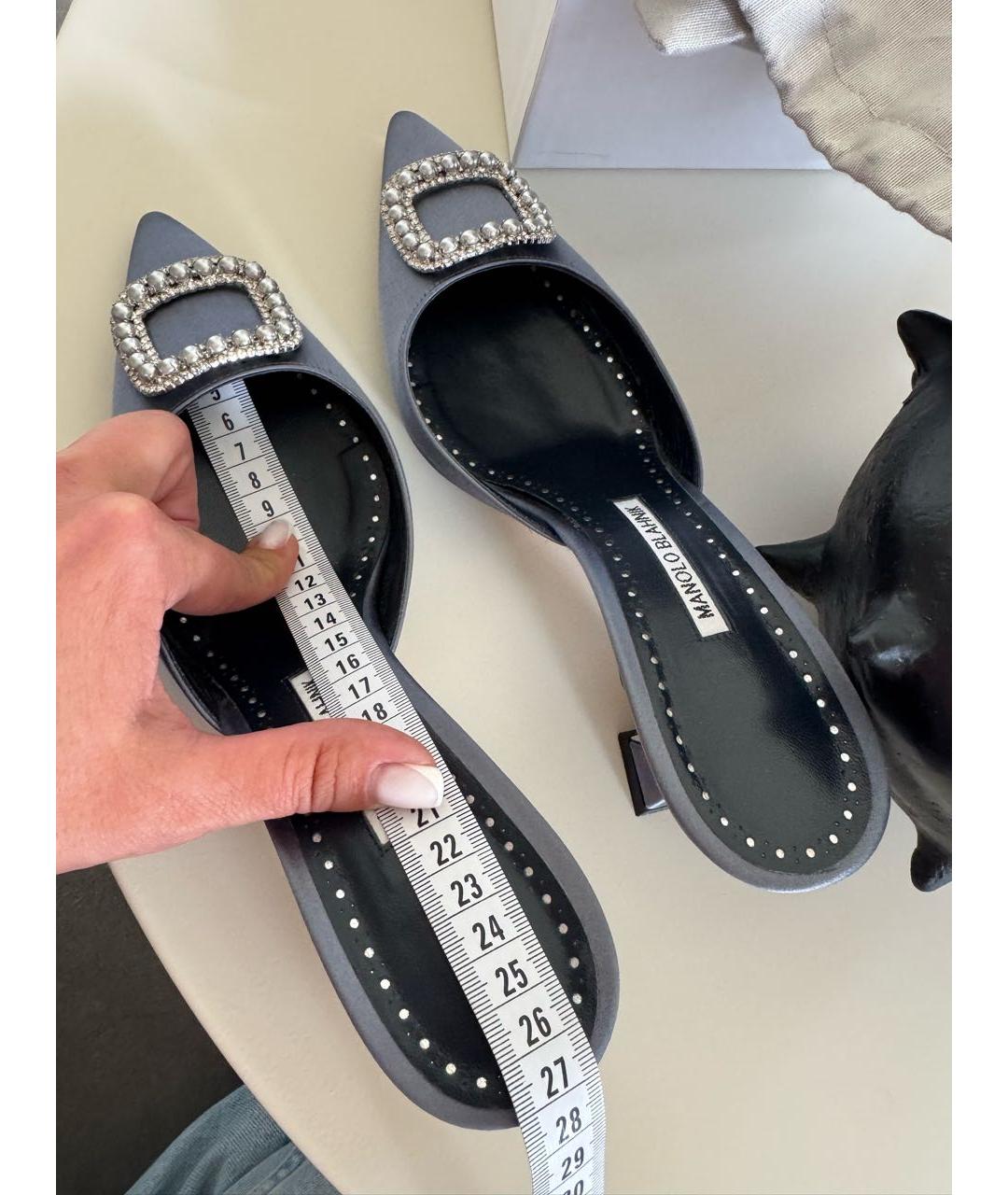 MANOLO BLAHNIK Серые сабо, фото 2