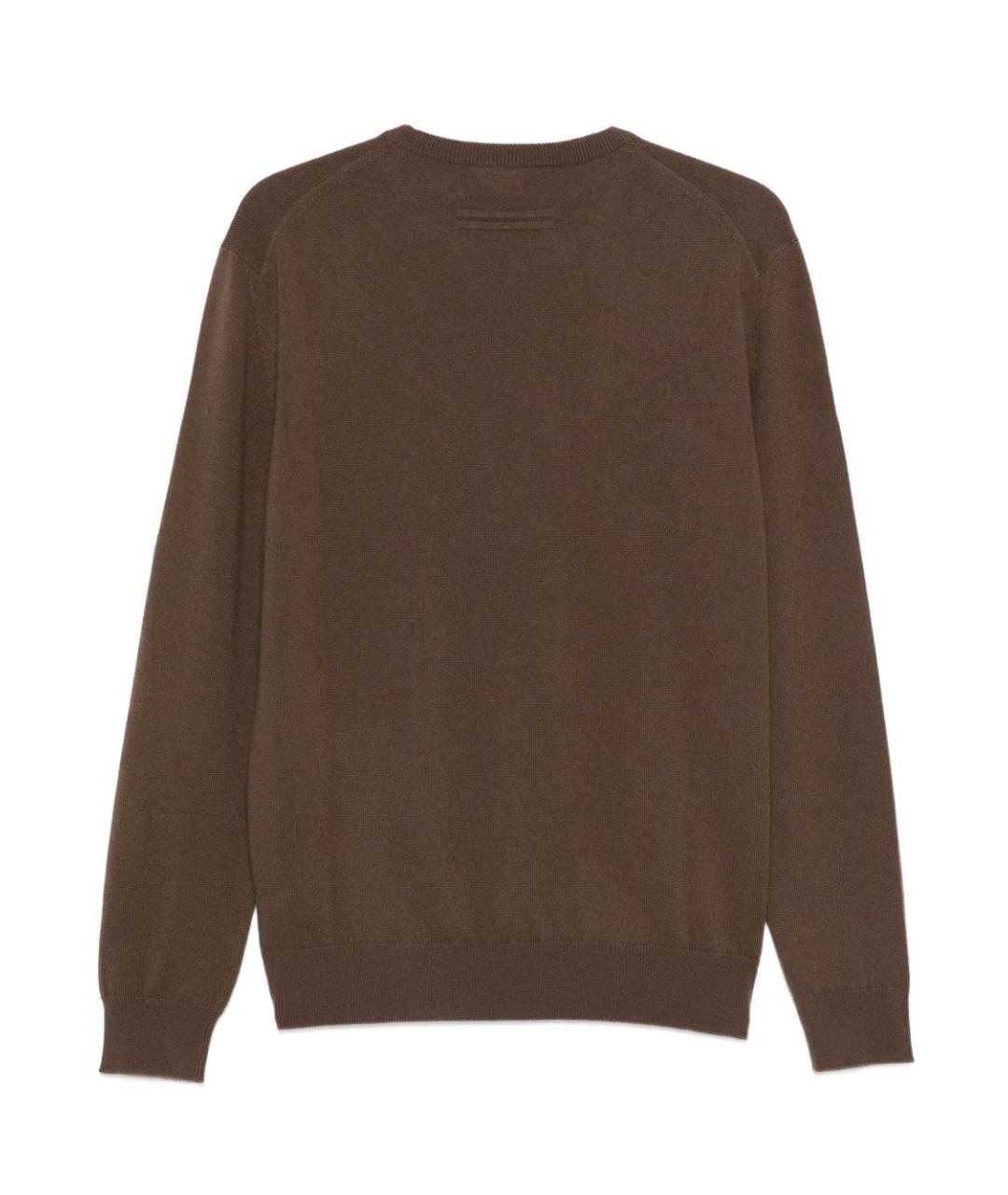ZEGNA Коричневый кашемировый джемпер / свитер, фото 2