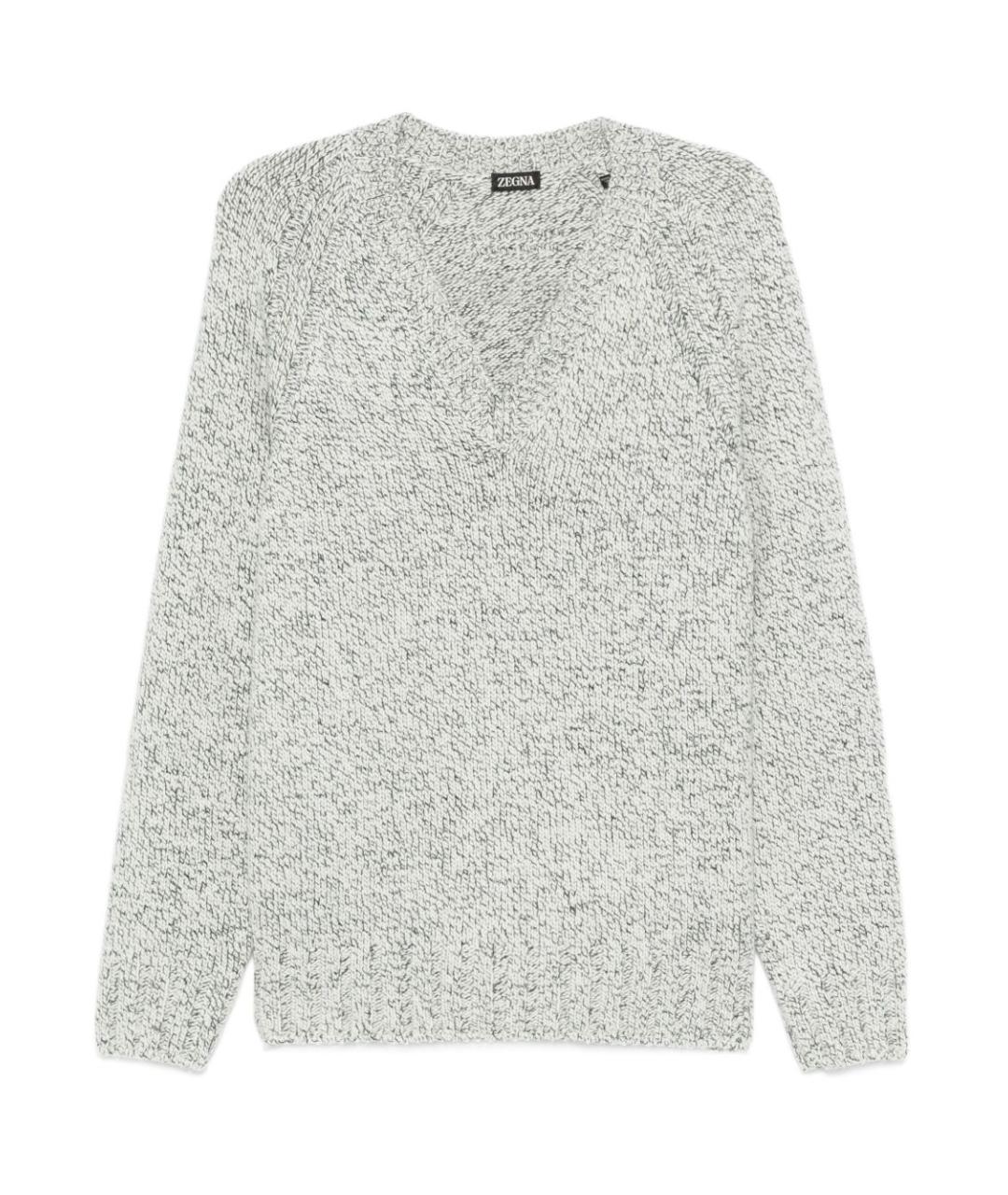 ZEGNA Серый кашемировый джемпер / свитер, фото 1