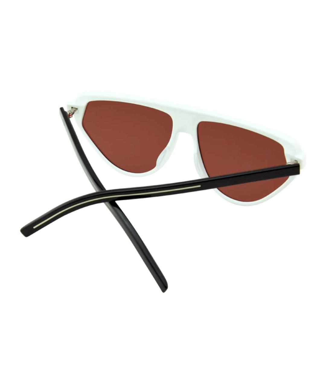 CHRISTIAN DIOR Белые пластиковые солнцезащитные очки, фото 4