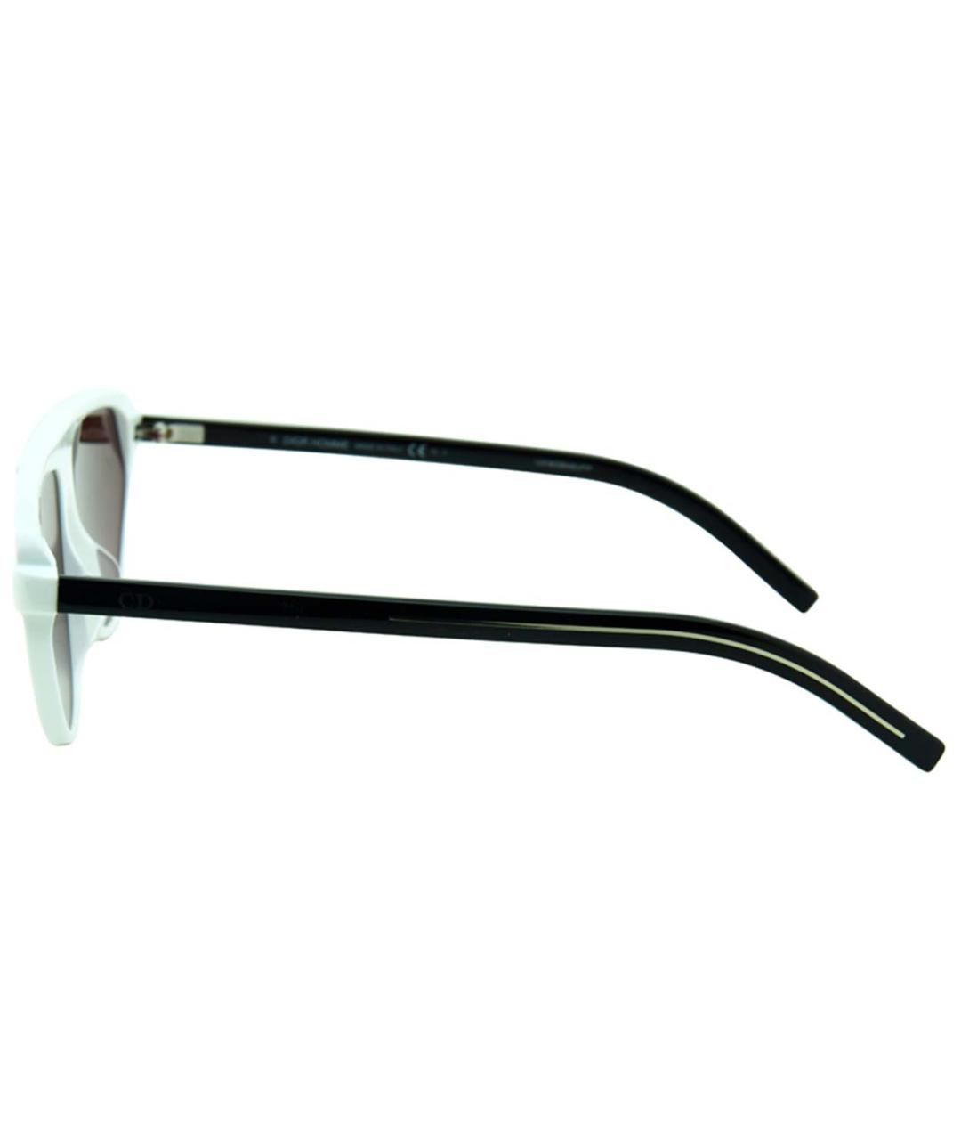 CHRISTIAN DIOR Белые пластиковые солнцезащитные очки, фото 2