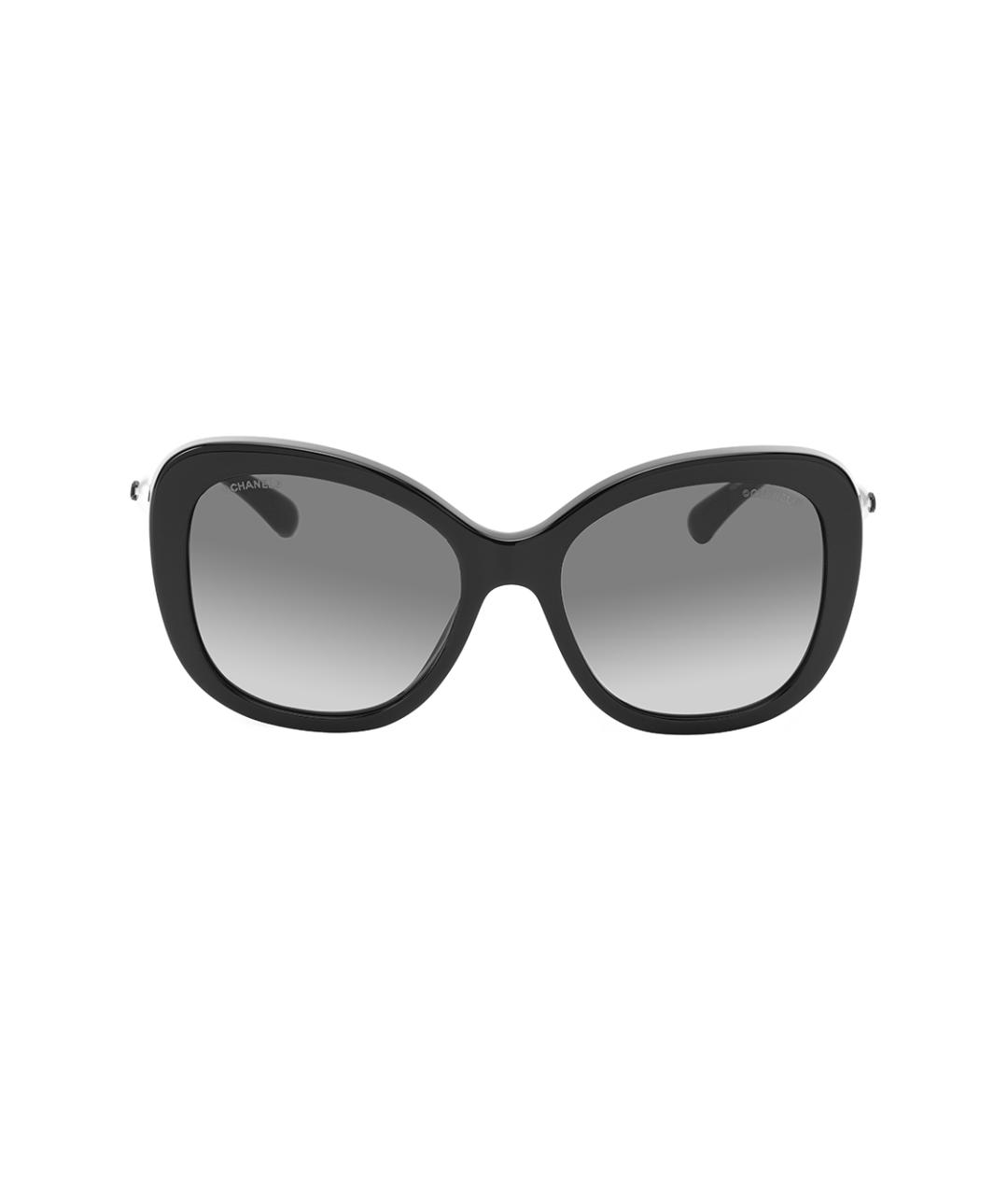 CHANEL Черные пластиковые солнцезащитные очки, фото 2