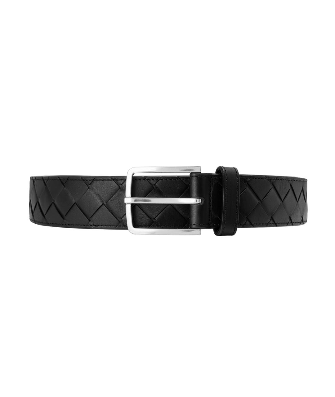 BOTTEGA VENETA Черный кожаный ремень, фото 4