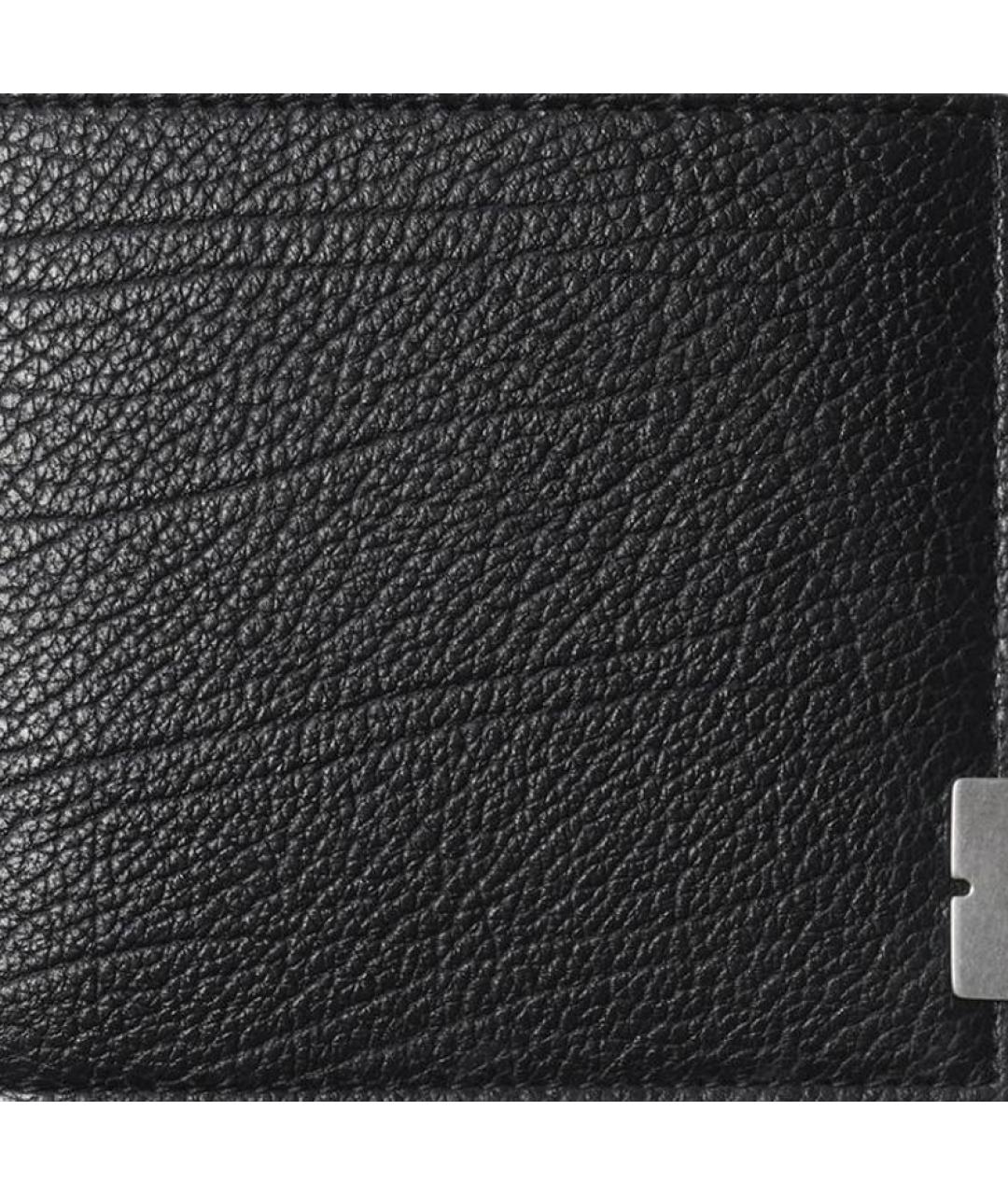 BURBERRY Черный кожаный кошелек, фото 4