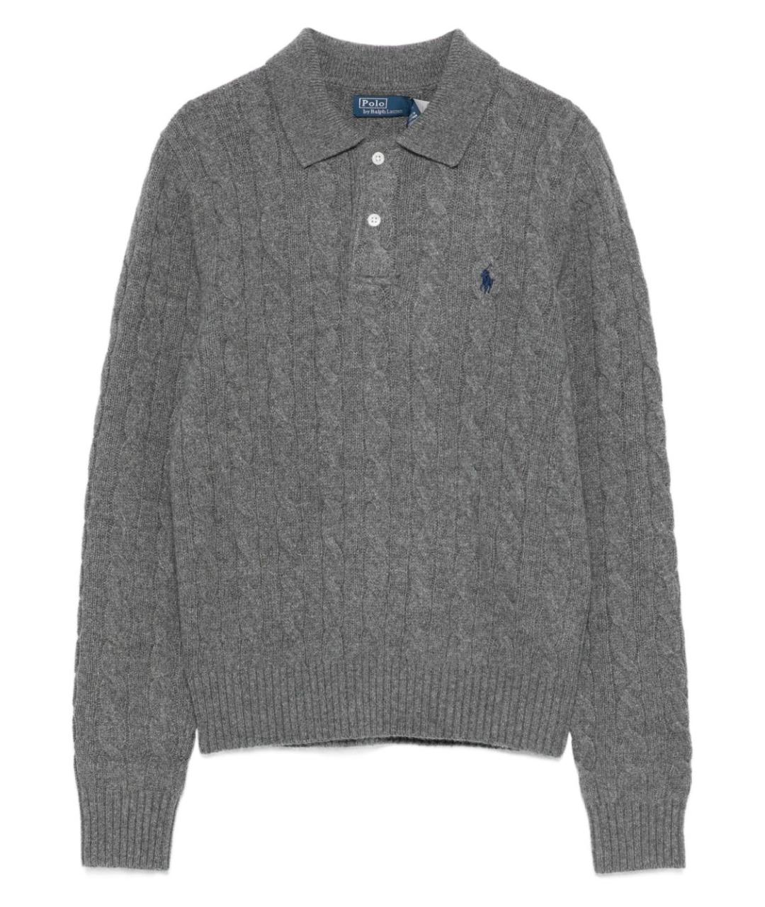 POLO RALPH LAUREN Серый шерстяной джемпер / свитер, фото 1