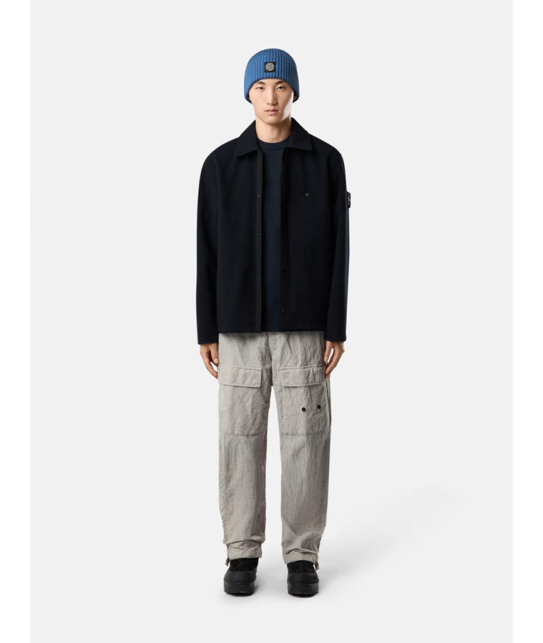STONE ISLAND Темно-синее пальто, фото 2