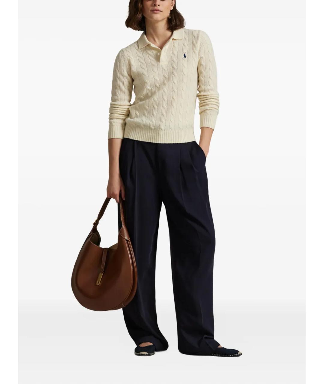 POLO RALPH LAUREN Белый шерстяной джемпер / свитер, фото 2