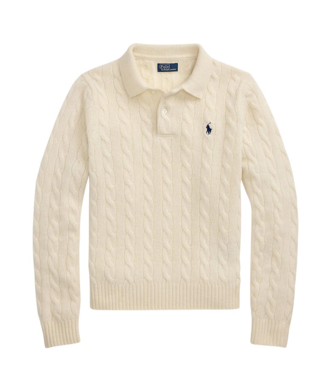 POLO RALPH LAUREN Белый шерстяной джемпер / свитер, фото 1
