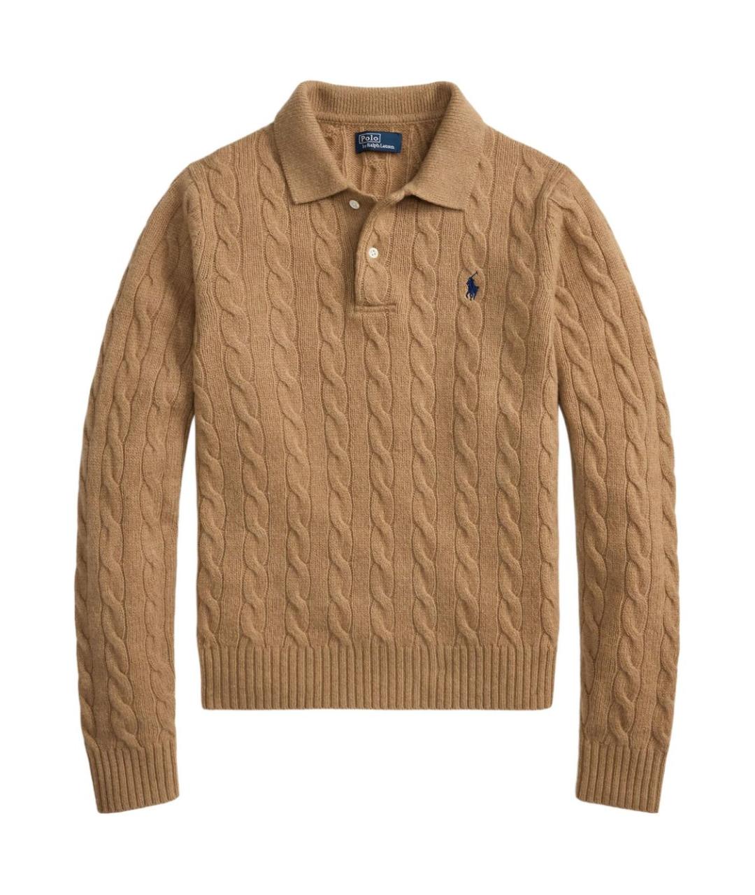 POLO RALPH LAUREN Бежевый шерстяной джемпер / свитер, фото 1