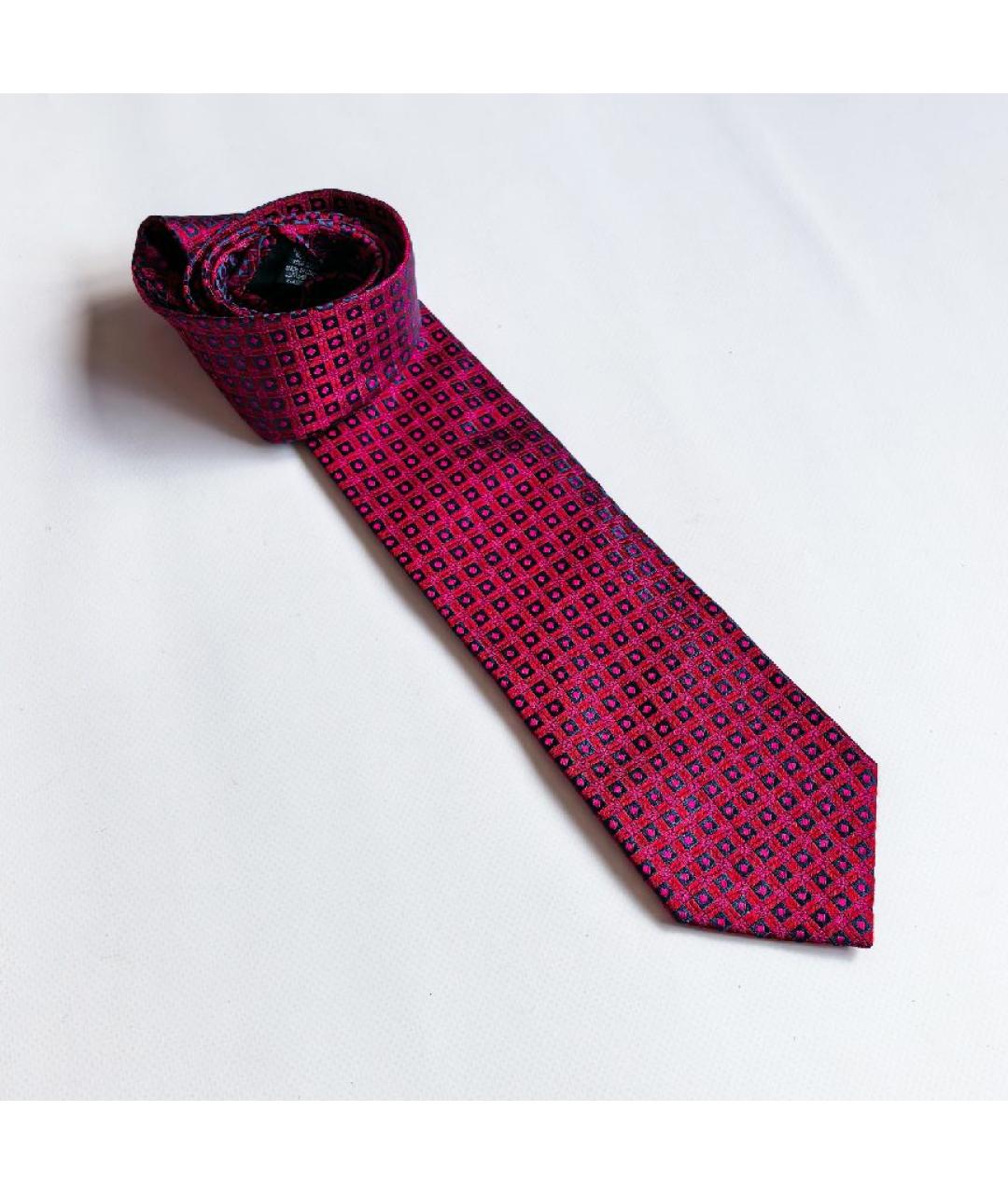 HUGO BOSS Бордовый шелковый галстук, фото 2