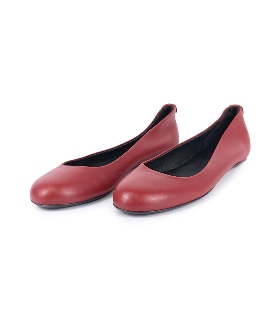GUCCI Красные кожаные балетки, фото 2