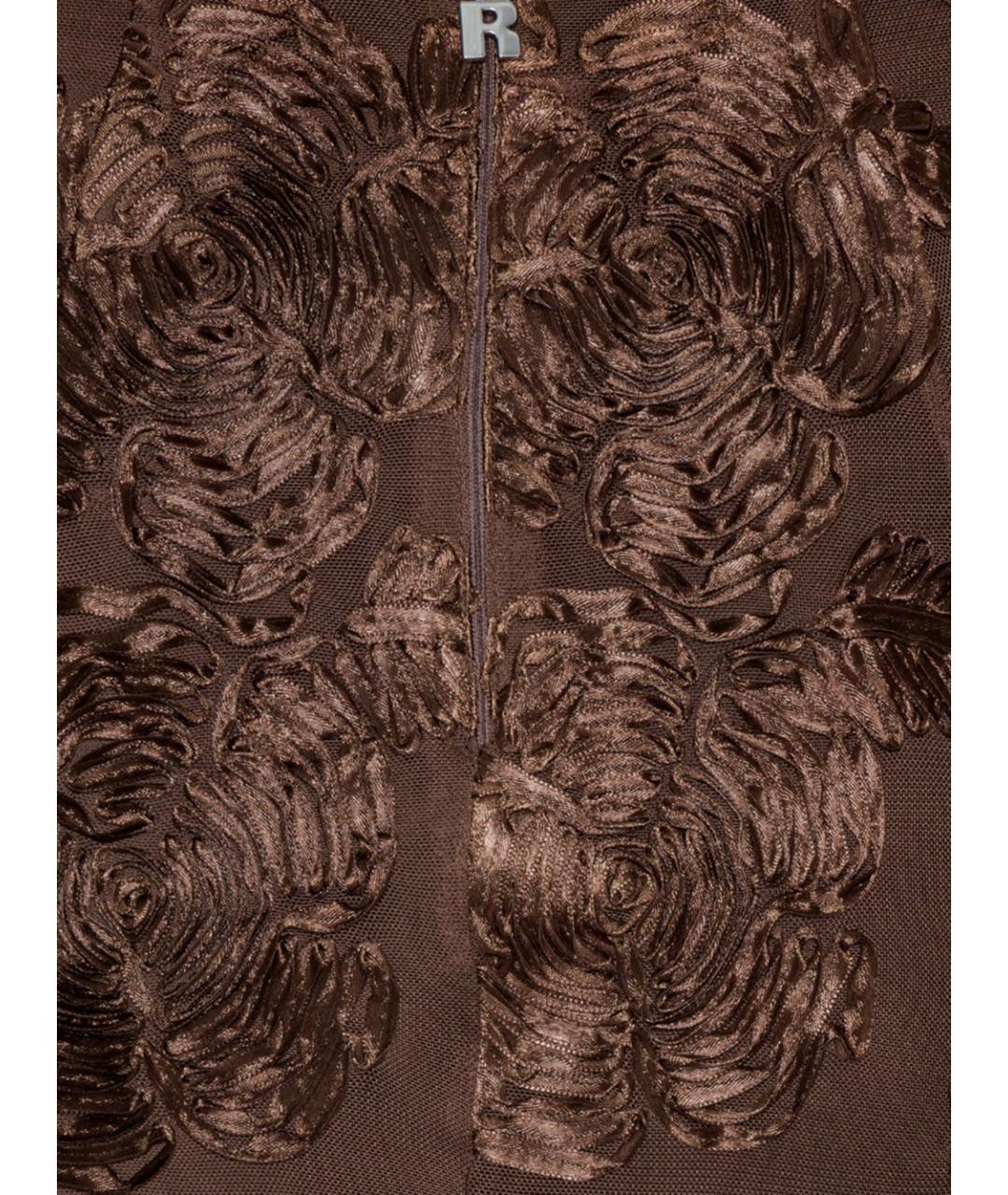 ROTATE Коричневая полиэстеровая юбка миди, фото 4